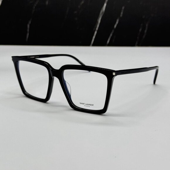 NEW SL474 OPT 001 SAINT LAURENT BLACK WOMEN SAINT LAURENT EYEGLASSES - Picture 1 of 10